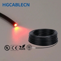 Câble à fibres optiques en plastique (PMMA) noir, modèle cuir TX-SCC-30004.5B, bande de guidage lumineux en gros pour la décoration de toits étoilés