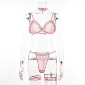 Set pakaian dalam seksi menggoda seks wanita, Set Bra renda 2 potong - Product Image 6