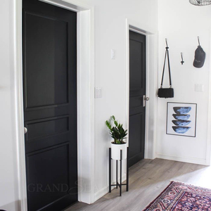 Modern Minimalist Interior <strong>Doors</strong> 96 Inches X 32 Inches Luxury Black Walnut Wooden Interior <strong>Door</strong> Room With <strong>Door</strong> Handles <strong>Knobs</strong> - Product Image 4