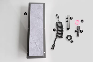 Ensemble de pulvérisateur de bidet invisible pour toilettes, niche de salle de bain encastrée, caché, secret, en acier inoxydable SUS304, ensemble de pulvérisateur de lavage, pistolet de pulvérisation, hôtels - Product Image 4