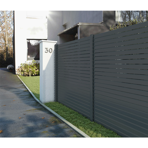 Pas de creusement ni de béton requis <span class=keywords><strong>pour</strong></span> l'installation Décoration extérieure Panneau de clôture à lattes mobiles Clôture à poteaux - Product Image 1