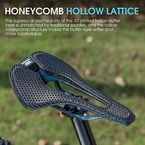 WEST BIKING-sillín de fibra de carbono para bicicleta, con estampado 3D, guía de aire, ligero y colorido - Product Image 4