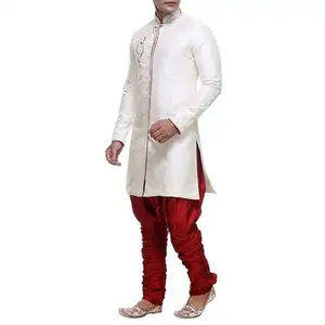 Alta Qualidade de Casamento Sherwani Kurta Vestido Dos Muçulmanos Vestuário Islâmico Com Ternos Para Homens