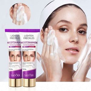 Sadoer OEM Vegan rửa mặt thấp moq nicotinamide hữu cơ giữ ẩm sữa rửa mặt để làm sạch sâu và làm trắng da khô - Product Image 1