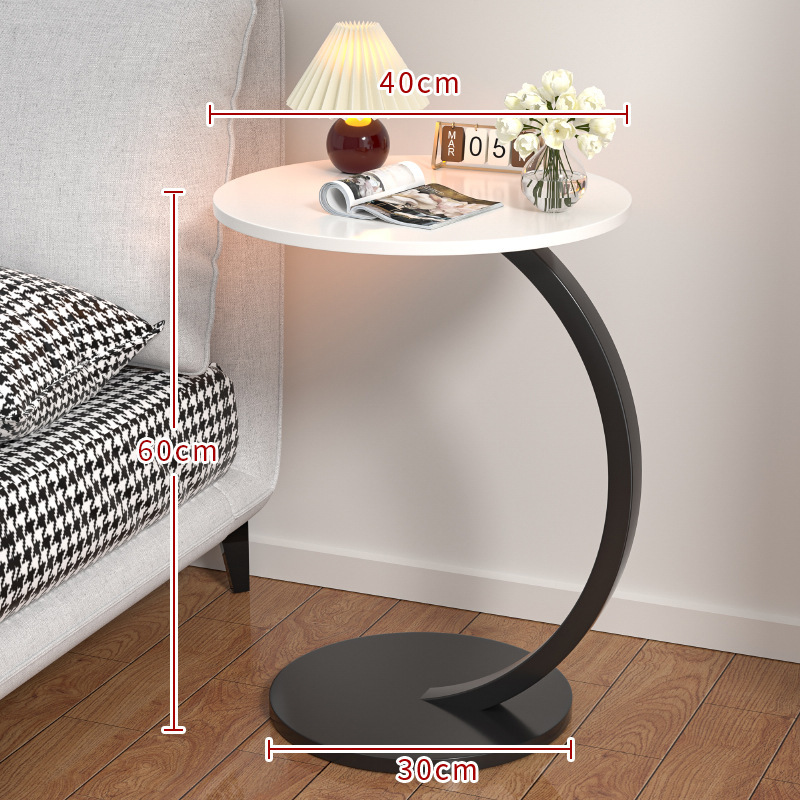 Cadre noir [blanc chaud] style rond