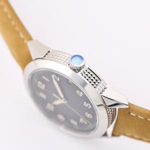 Montre mécanique de 40 mm, bracelet en acier inoxydable de haute qualité, mouvement 330, bracelet en cuir business, verre de 20 mm - Product Image 3