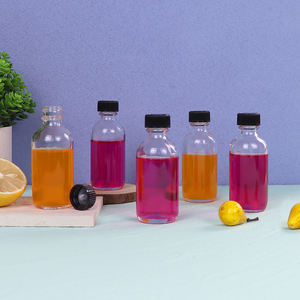 Vente chaude 2oz 60ml Clear Shots Boston Mini Bouteille Ronde Avec Bouchon À Vis En Plastique pour Jus Boisson Boissons Froides - Product Image 3