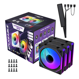 Lovingcool Fabriek Groothandel Ultra Stille 3-In-1 120Mm Argb Bouwsteen Draadloze Splitsing Pc Case Koelventilatoren - Product Image 1