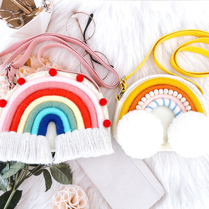 Bébé chambre maison mignon coton cadeaux de noël <span class=keywords><strong>arc</strong></span>-<span class=keywords><strong>en</strong></span>-<span class=keywords><strong>ciel</strong></span> tissé à la main <span class=keywords><strong>macramé</strong></span> tenture murale <span class=keywords><strong>arc</strong></span>-<span class=keywords><strong>en</strong></span>-<span class=keywords><strong>ciel</strong></span> décor - Product Image 3