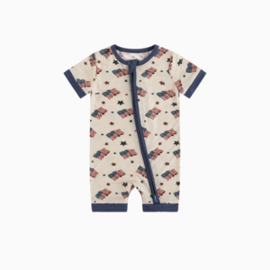 ミオジング独立記念日ニットベビーロンパースサマーソフトベビー寝間着カスタム刻印ベビーロンパース新生児ベビー用品 - Product Image 2