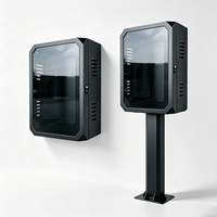 Boîtier de chargeur de véhicule électrique étanche IP54 pour extérieur, montage mural, OEM ODM, en acier inoxydable et acier laminé à froid