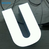 Letreros electrónicos LED de alta calidad al por mayor letras luminosas iluminadas frontales ABS para señalización de logotipo de escaparate de la empresa Samsung
