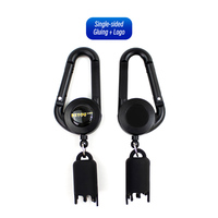 Porte-briquet personnalisé avec logo, manuel, de luxe, créatif, premium, en plastique extensible, avec clip rétractable en forme de larme