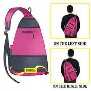 Free Sample Factory Custom Rose Pickleball Paddle <b>Sling</b> Bags Reversible Crossbody <b>Sling</b> <b>Backpack</b> Men Women Yingni MA Bag - Product Image 5
