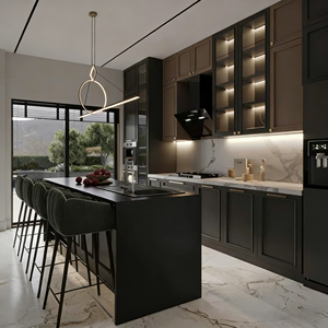 <span class=keywords><strong>Cucina</strong></span> Moderna in Legno Nero Personalizzata per Tutta la Casa <span class=keywords><strong>con</strong></span> <span class=keywords><strong>Isola</strong></span> <span class=keywords><strong>e</strong></span> <span class=keywords><strong>Tavolo</strong></span>, Personalizzazione Autonoma - Product Image 5