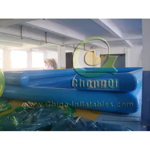 Chongqi factory cheap double inflatable swimming water pool with foam machine