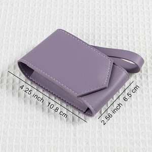 Custom Leather <b>Lipstick</b> <b>Case</b> with <b>Mirror</b>, Personalized Birthday Flower Travel Lip Gloss <b>Case</b>, Mini Cosmetics Organizer Bag - Product Image 4