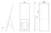 43 İnç Katlanabilir Ultra İnce Dijital Tabela Menü Panosu Ticari Poster Kiosk Katlanır Ekran İç Mekan OEM Reklam Oynatıcısı