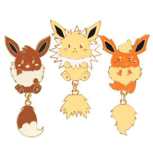 Épinglette en laiton plaqué or personnalisée broches accessoires de costume pour hommes avec chaîne épingles en émail connecter pour le thème Anime - Product Image 1