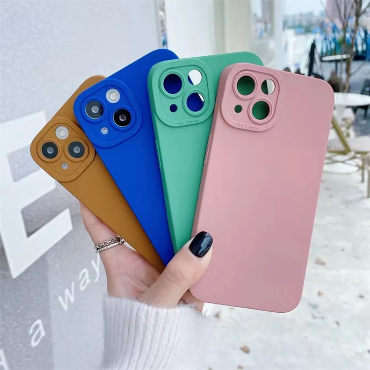 Casing Silikon Cair Mata Malaikat Warna-warni Logo Kustom untuk Iphone 13 Pro Max Mini dengan Pelindung Kamera Penutup Ponsel Ramping