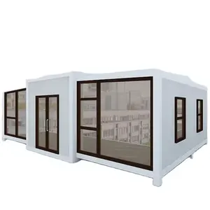 Extended Foldable Prefab Container Homes/40ft Folding Living Container/expandable Cabin Foldable Container House with electrical