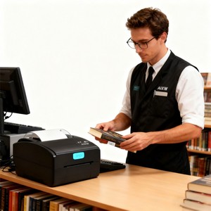 Impresora Térmica de Escritorio USB AIXW de 3 Pulgadas <span class=keywords><strong>para</strong></span> Etiquetas de Envío y Códigos de Barras <span class=keywords><strong>para</strong></span> Artículos en Stock, Impresora Térmica de Etiquetas de Códigos de Barras USB en Stock - Product Image 3