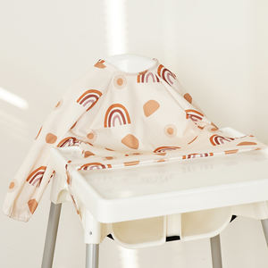 Bavoirs personnalisables pour bébé <span class=keywords><strong>Tablier</strong></span> à manches longues en polyester imperméable avec boutons Housse lavable pour <span class=keywords><strong>chaise</strong></span> <span class=keywords><strong>haute</strong></span> Pack prêt pour l'alimentation de bébé - Product Image 1