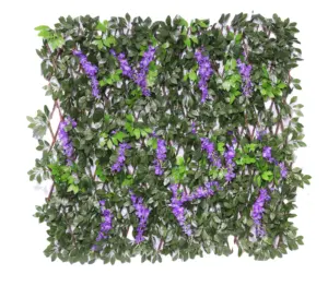 Customized Artificial Ivy Hedge Trellis with Fencing Gate Exterior Wall Cover Decoration for Landscape Security