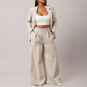 <span class=keywords><strong>Traje</strong></span> de Blazer a Rayas Personalizado <span class=keywords><strong>para</strong></span> Mujer, <span class=keywords><strong>Traje</strong></span> de Pantalón <span class=keywords><strong>para</strong></span> Oficina, Conjunto Profesional <span class=keywords><strong>para</strong></span> Damas - Product Image 3