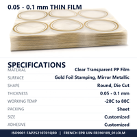 Autocollants adhésifs transparents personnalisés en feuille d'or imperméable pour l'emballage des produits de soin de la peau, des shampooings, des rouges à lèvres, certifiés ISO9001