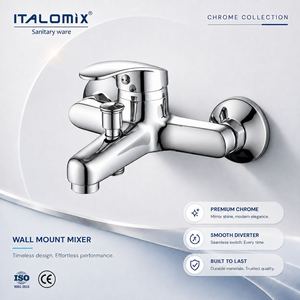 Nuovo Rubinetto <span class=keywords><strong>Miscelatore</strong></span> Monocomando da Parete in Ceramica <span class=keywords><strong>con</strong></span> Valvola in Zinco per Doccia Acqua Calda/Fredda per Bagno - Product Image 1
