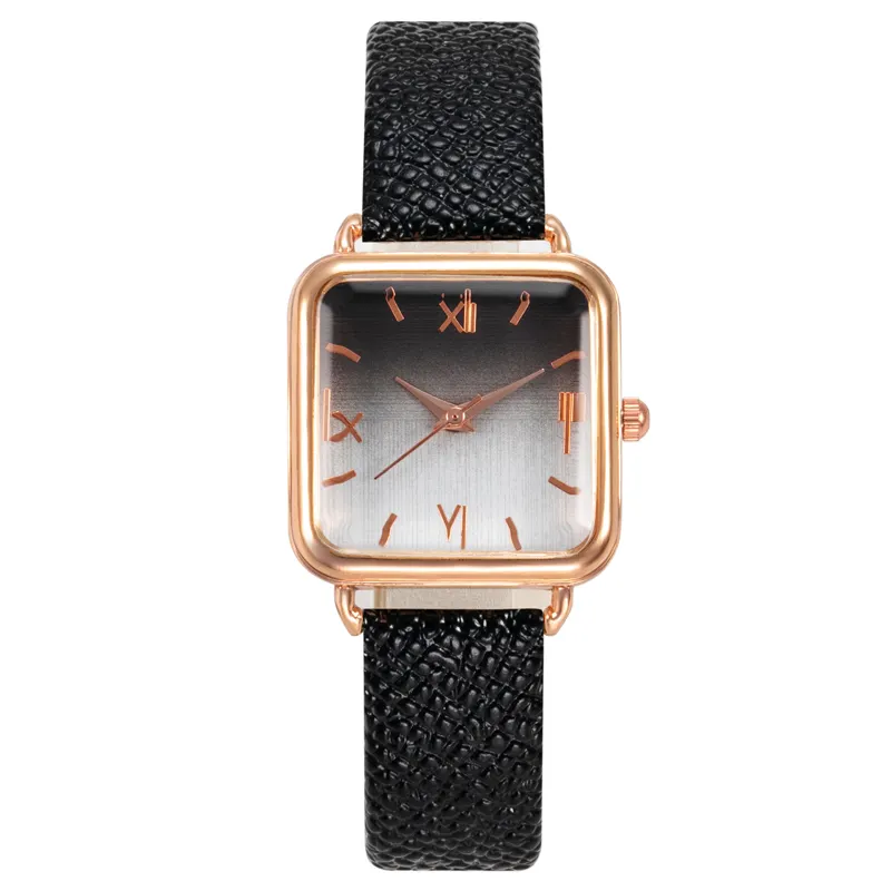 WJ-10805 Leather Strap Hot Sale Fashion Watch For Women Cheap Colorful Charming Ladies Watches Black And White Dial Watch
