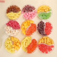 Permen Gummy Rasa Buah Permen Lunak Rasa Jus Camilan untuk Anak-anak 1kg Kemasan Rasa Buah Mangga Kelapa Durian