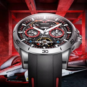 Montre mécanique pour homme Mark Fairwhale FW 6120, design tendance, boîtier en résine, bracelet en caoutchouc, étanche 3BAR, automatique, tourbillon - Product Image 2