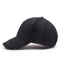 vrouwen op maat geborduurd satijn zijde bekleed noodlijdende zwarte jean denim baseballcap hoed