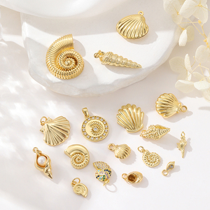 الأكثر مبيعًا DIY سلسلة قذيفة المحيط DIY جولة الإسكالوب قلادة سوار مجوهرات سحر صنع الملحقات - Product Image 2