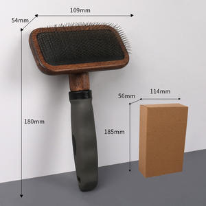 Commercio all'ingrosso in legno di bambù cuscino d'aria per cani peli pettine speciale soffice spazzole per animali domestici per cani e gatti prodotti per la toelettatura degli animali domestici - Product Image 5