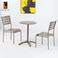 Table de restaurant en métal classique et chaise dîner 2 chaises ensemble café Table ensemble salle à manger ensemble de meubles