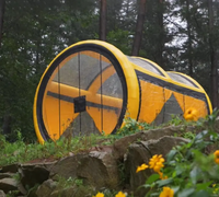 Tente de glamping gonflable sur mesure - Grande tente de camping extérieure multi-personnes avec structure pneumatique, en tissu Oxford 420D, imperméable