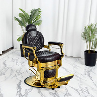Classique Rétro Vintage De Luxe Or Salon Barber Chaises Durable En Cuir Synthétique En Gros