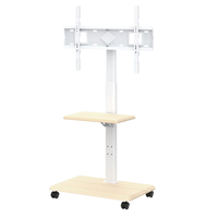 Modèle Chariot TV en bois chargement 30kgs VESA 400*600 pour 32-70 pouces chariots réglables en hauteur mobile support TV avec plateau
