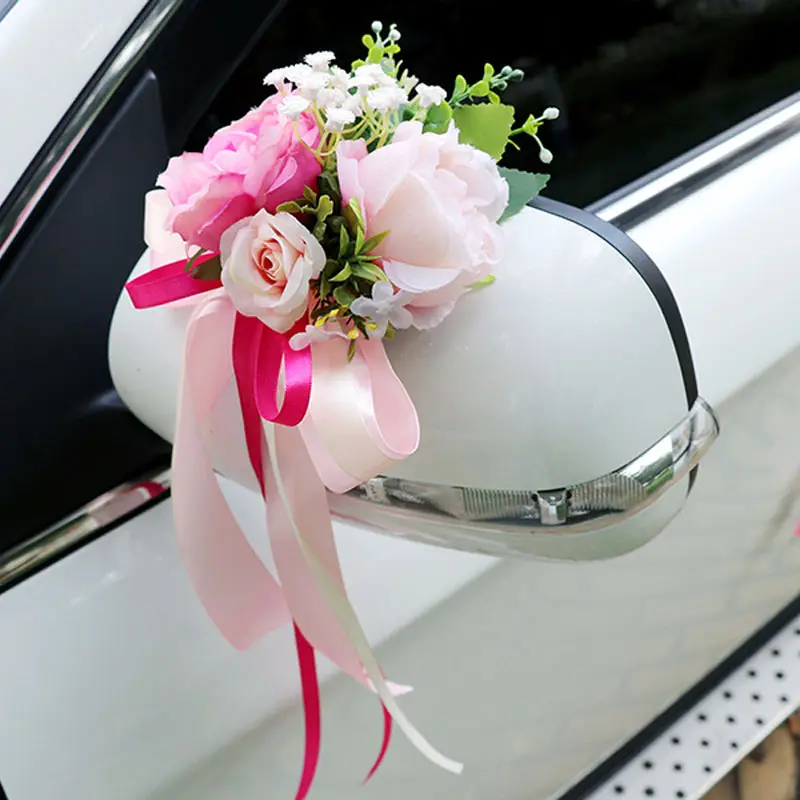 wedding silk flowers for car