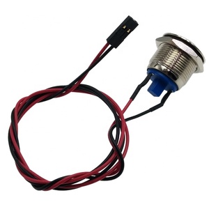 Throw SPST Momentary <b>Push</b> <b>Button</b> <b>Switch</b> IP65 19.2 mm Mount 12v with 2Pin with 50cm Cable - Product Image 3