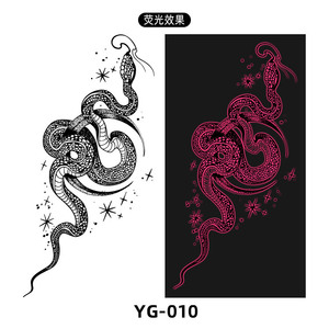 Pegatinas de tatuaje fluorescentes rojas de fábrica, impermeables, duraderas, <span class=keywords><strong>brazo</strong></span> de <span class=keywords><strong>flores</strong></span> artificiales, pegatinas de tatuaje temporal para hombres y mujeres - Product Image 6