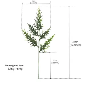 Ranting Daun Pinus dan Daun Cemara Plastik Buatan untuk Dekorasi Pohon Natal DIY, Dekorasi Dinding Rumah, Aksesoris Tanaman Pot - Product Image 6
