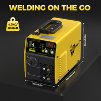 Mesin Las MIG HAXIAOER MIG160 dengan Pelindung Gas 110V, Kawat Solid Flux Core, Mode Ganda 4-in-1 Lift TIG Stick, Inverter IGBT
