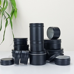 High Quality Screw Top Black Metal Containers Aluminum Tin Can with Lids 30g 60g 120g - Product Image 3
