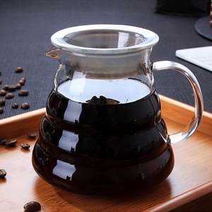 Caffettiera in vetro borosilicato per la preparazione di caffè <span class=keywords><strong>caldo</strong></span> e caffè congelato servire set di vetro - Product Image 4