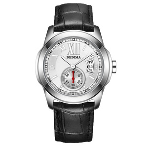 Montre classique pour homme en acier inoxydable, cadran romain avec aiguilles lumineuses, étanche, calendrier, montre à quartz décontractée pour affaires - Product Image 5