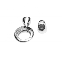 Fermoirs mousquetons en argent sterling 925 plaqué argent, motif fleur, avec zircon, pour la fabrication de bijoux (colliers, bracelets) pour femmes, prix usine.